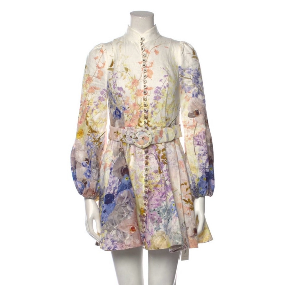 Zimmermann Floral Long Sleeve Dress - Multicolor